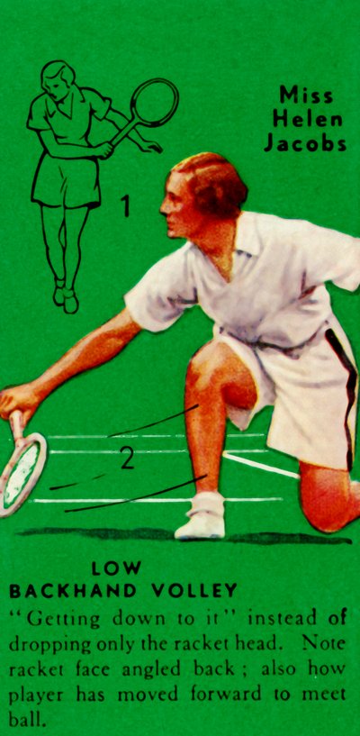 Bayan Helen Jacobs - Düşük Backhand Voleybolu, c1935. by Unbekannt