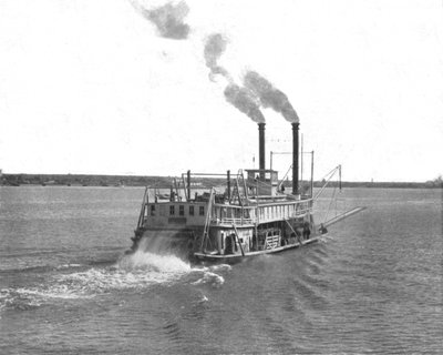 Mississippi Paddle Steamer, ABD, c1900. by Unbekannt