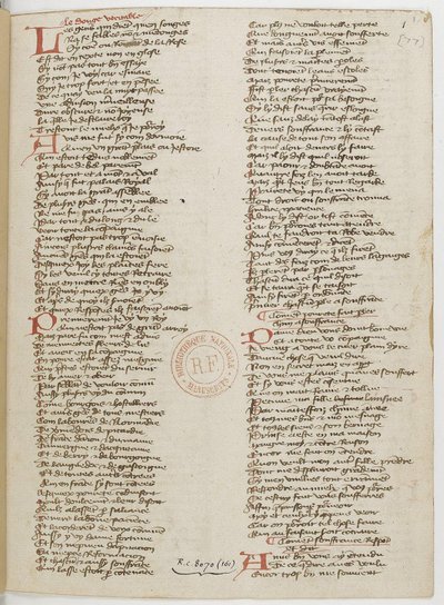 Paris Menagier, bir el yazması sayfası, 1393 by Unbekannt