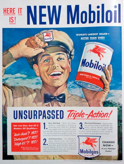Mobiloil motor yağı reklamı, 1949 by Unbekannt