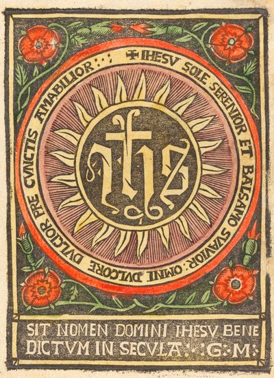 Alevli Bir Dairede Monogram JHS, c. 1500. by Unbekannt