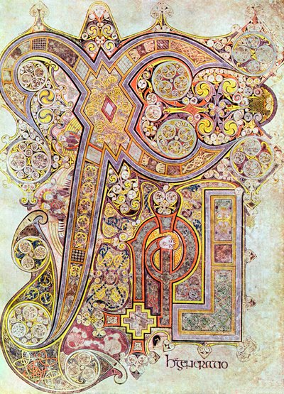 Kells Christi Autem Generatio, c800 Kitabından monogram sayfası by Unbekannt