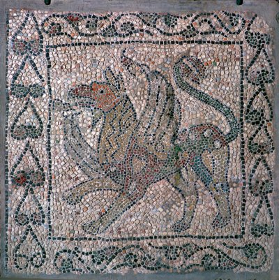 San Giovanni Evangelista kilisesinde bir grifon mozaiği, 13. yüzyıl by Unbekannt