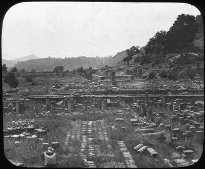 Kronos Dağı ve Hera Tapınağı, Olympia, Yunanistan, 19. yüzyılın sonları veya 20. yüzyılın başlarında by Unbekannt