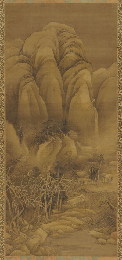 Snow, Ming veya Qing hanedanlığından sonra Mountain Hamlet, 17. yüzyıl. by Unbekannt