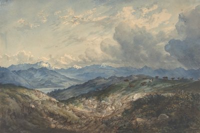 Yaklaşan Fırtına ile Dağlık Manzara, 19. yüzyıl. by Unbekannt