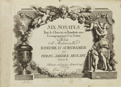 Mozart: Mademo'ya adanmış keman eşliğinde klavsen veya piyano için altı sonat by Unbekannt