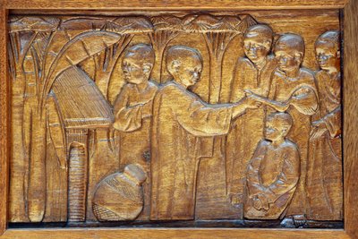 Namugongo Katolik şehitlerin tapınağı, Kampala. Kilise kapısı kabartması, 20160217, Kampala, Uganda by Unbekannt