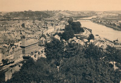Namur. Şehir Manzarası ve Sambre ile Meuse