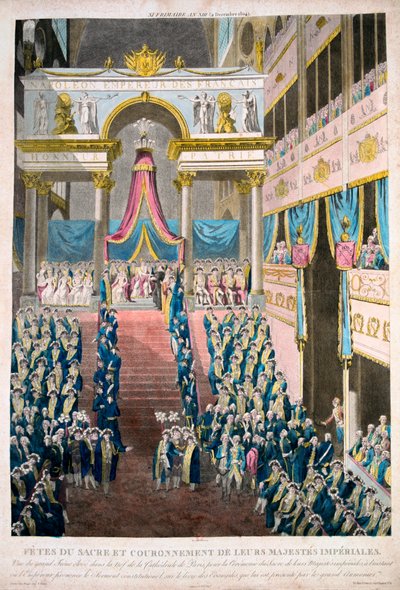 Napolyon Bonapart, 2 Aralık 1804, 19. yüzyıl İmparatoru I. Napolyon olarak taç giydi by Unbekannt