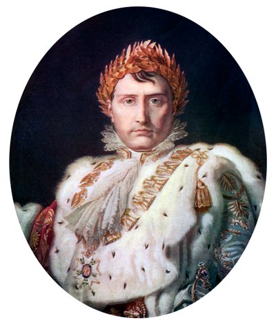 Napolyon I, taç giyme cübbesi içinde, c1804, c1920 by Unbekannt