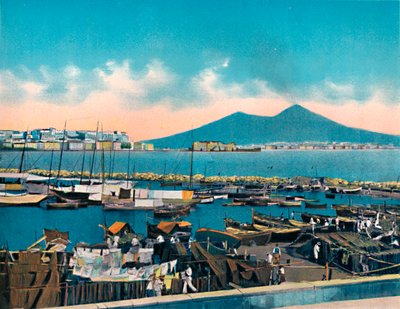 Napoli - Vezüv ile Mergellina, Vezüv ile Mergellina, c1900. by Unbekannt