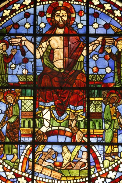 Ulusal Fransız Anıtları Müzesi. Cordeliers antik kilisesi, Chateauroux. Son Yargının vitray penceresi, Paris, Fransa by Unbekannt