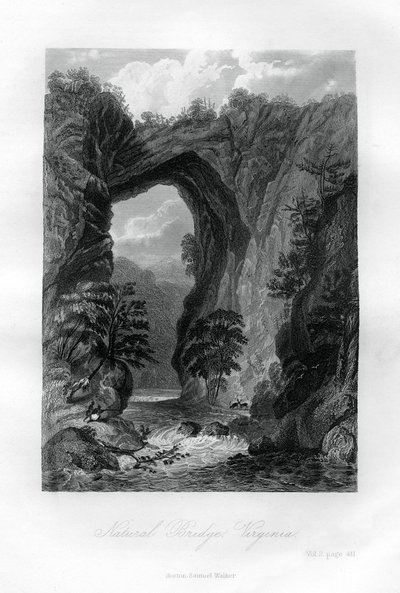 Doğal Köprü, Virginia, ABD, 1855 by Unbekannt