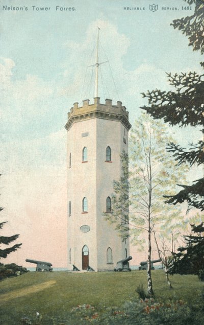 Nelsons Tower, Forres, 19. yüzyıl sonu - 20. yüzyıl başı. by Unbekannt
