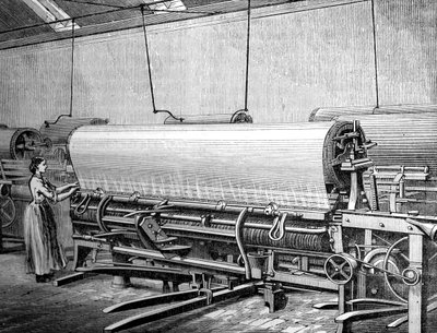 Stuarts fabrikasında ağ dokuma tezgahı, c1880 by Unbekannt