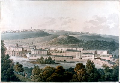 New Lanark Mills, İskoçya, c1815 by Unbekannt