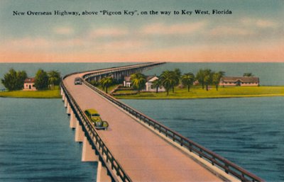 Yeni Denizaşırı Otoyol, Güvercin Anahtarının üzerinde, Key West, Florida, 1940'lar by Unbekannt