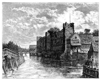 Newark Kalesi ve Trent Nehri, Newark-on-Trent, Nottinghamshire, 1900 by Unbekannt
