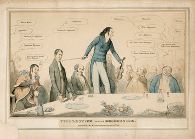 Niccolo Paganini - karikatürler by Unbekannt
