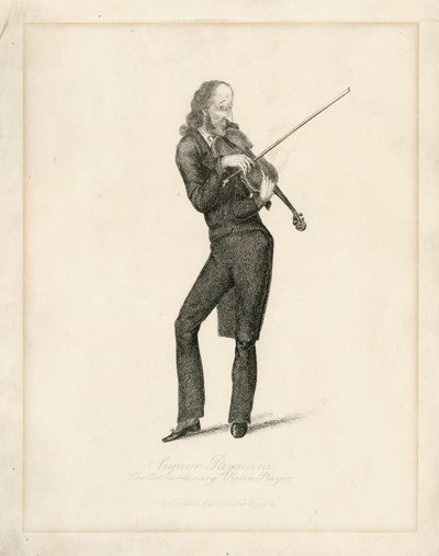 Niccolo Paganini - portre by Unbekannt