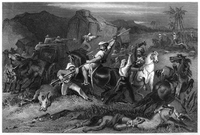Bagaj vagonlarına gece sortisi ve saldırı, 1857, c1860 by Unbekannt