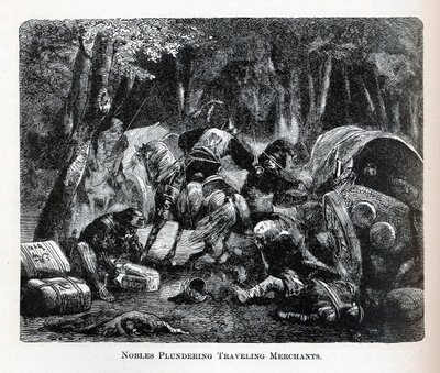 Gezici Tüccarları Yağmalayan Soylular, 1882 by Unbekannt