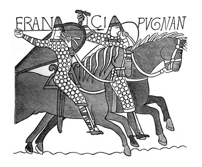 Norman şövalyeleri, Bayeux Goblen, c1070s, 1870 by Unbekannt