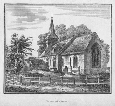 Norwood Kilisesi, c1792 by Unbekannt