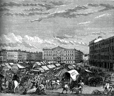Nottingham pazar yeri, c1880 by Unbekannt