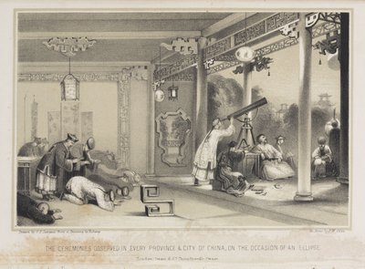 Çin'de bir tutulma gözlemlenmesi, c 1836 by Unbekannt