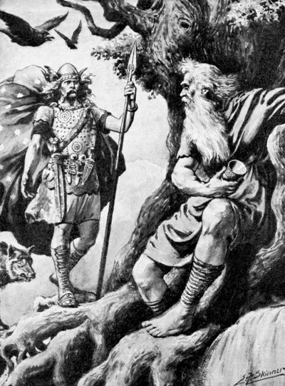 Odin Wotan, İskandinav tanrısı, 19. yüzyıl by Unbekannt
