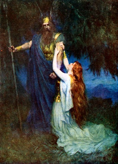 Odin ve Brunhilde by Unbekannt