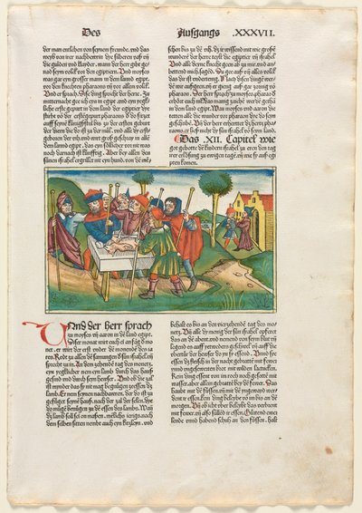 Anton Koberger, Nürnberg, 1483 tarafından yayınlanan Almanca İncil'den Paschal Lamb'in Teklifi. by Unbekannt