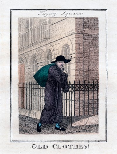 Eski Giysiler!, Fitzroy Meydanı, Londra, 1805 by Unbekannt