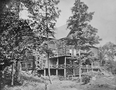 Eski Günlük Kabin, Lake Placid, Adirondacks, New York, c1897. by Unbekannt