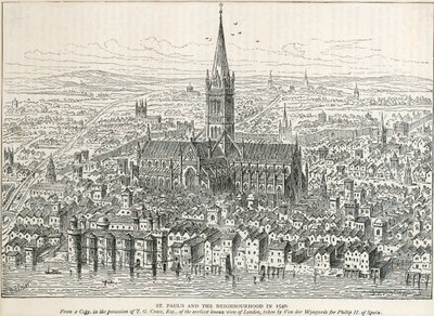 Eski St Paul Katedrali, Londra Şehri, 1540 c1883-c1885 by Unbekannt