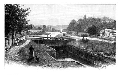 Eski Windsor Kilidi, Thames Nehri, Berkshire, c1888 by Unbekannt