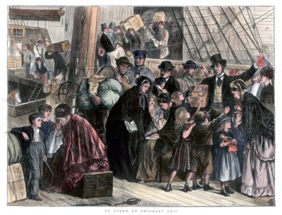 Göçmen gemisinde, 1871 by Unbekannt
