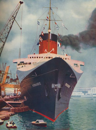 Dünyanın En Büyük Gemilerinden Biri. Fransız yolcu gemisi Normandie, 1937 by Unbekannt
