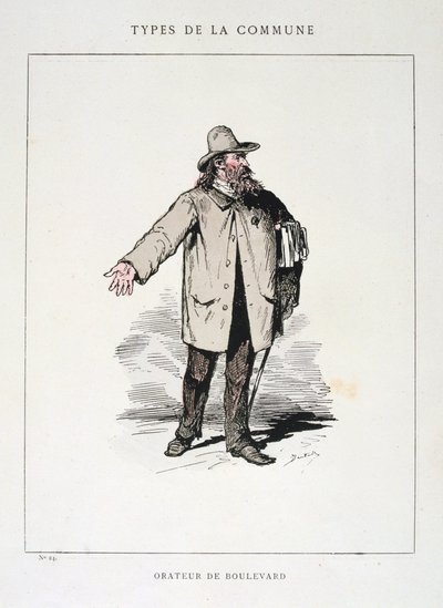 Bulvar konuşmacısı, Paris Komünü, 1871 by Unbekannt