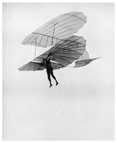 Otto Lilienthal son uçuşlarından birini yapıyor, 1896 1956 by Unbekannt