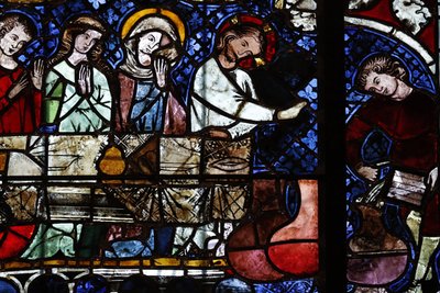 Our Lady of Strasbourg Katedrali. Vitray pencere. Cana