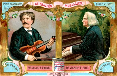 Pablo de Sarasate ve Franz Liszt, c1900 by Unbekannt