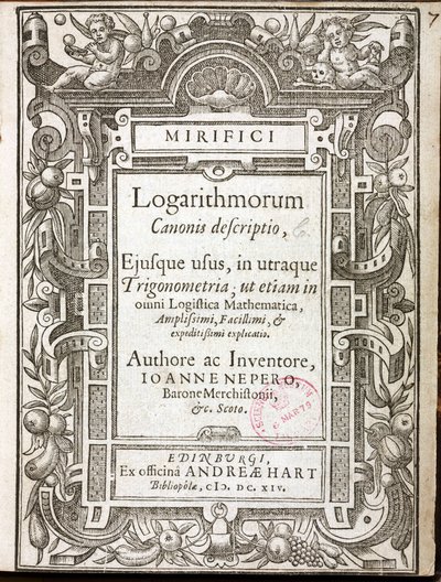 Merchiston Baronu John Napier (1550-1617), 1614