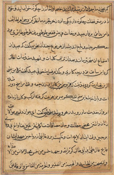 Bir Papağan Tuti-nama Masallarından sayfa: metin sayfası, c. 1560. by Unbekannt