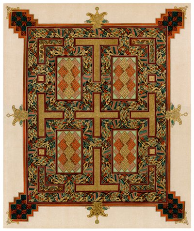 Lindisfarne İncillerinden bir sayfa, MS 710-721 by Unbekannt