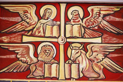 Lome katedralinde boyama: Evangelistler, Lome, Togo by Unbekannt