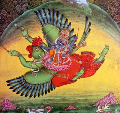 Vishnu ve eşi Lakshmi