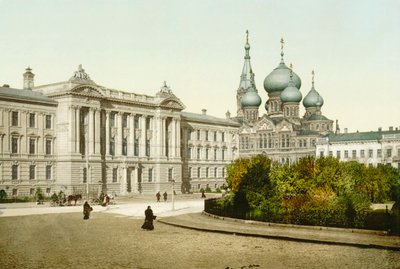 Adalet Sarayı ve St Panteleimon Manastırı Kilisesi, Odessa, Rusya, c1880s-c1890s by Unbekannt